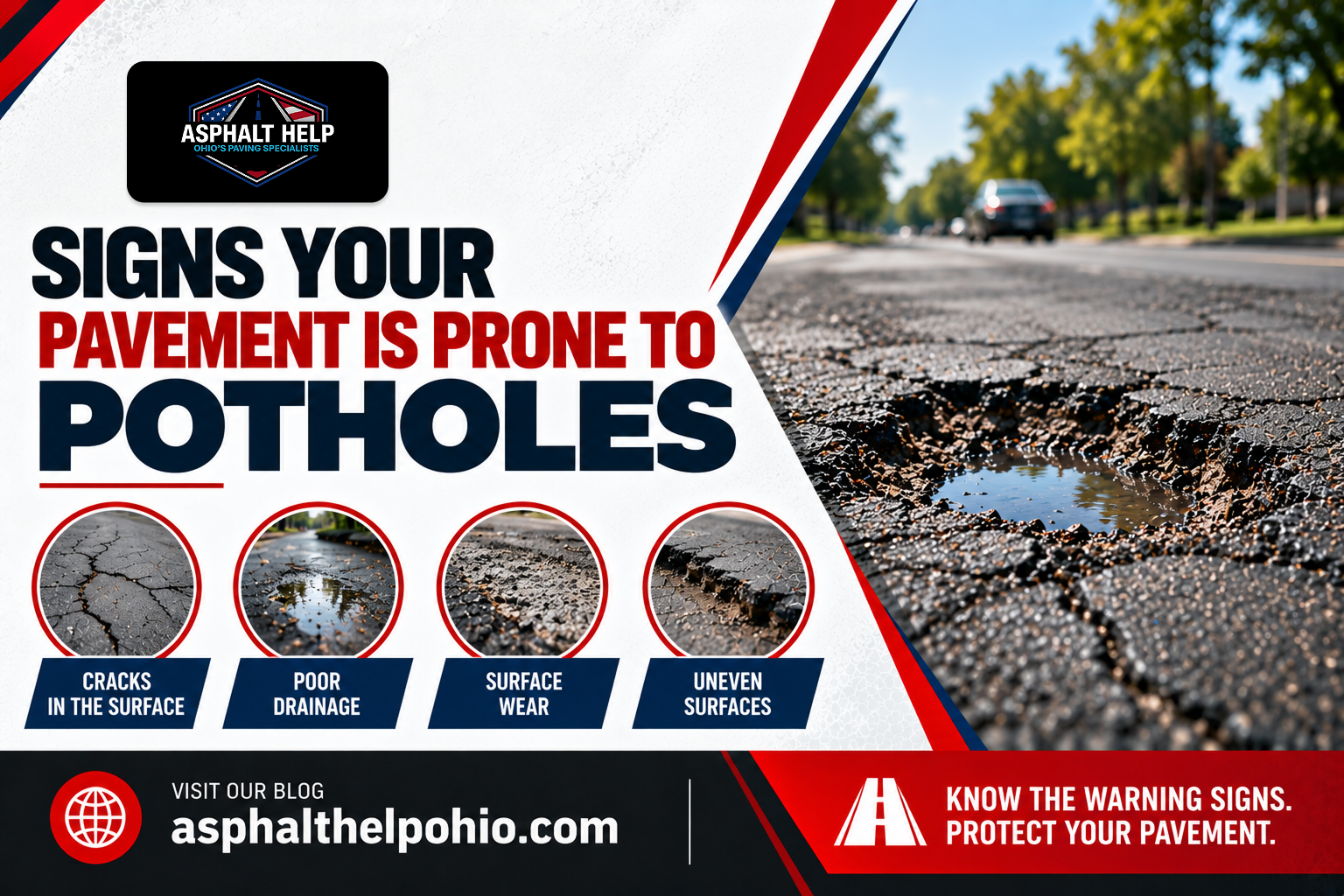 Signs Your Pavement Is Prone to Potholes